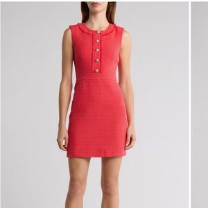 Veronica Beard Coral Julie A-Line Mini Dress